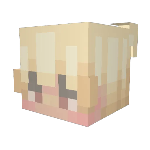 Lucziel Minecraft avatar head, 3D render
