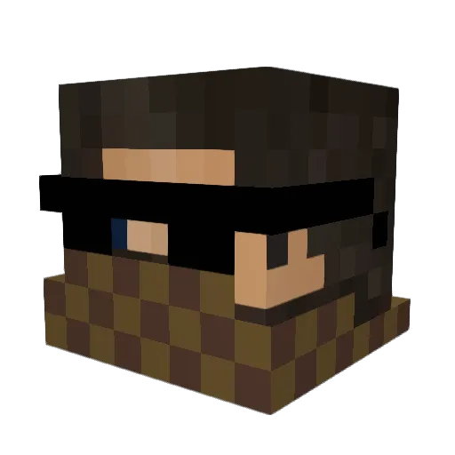 Luddaskarn Minecraft avatar head, 3D render