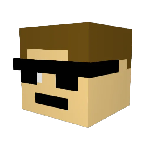 Ludddeludd Minecraft avatar head, 3D render