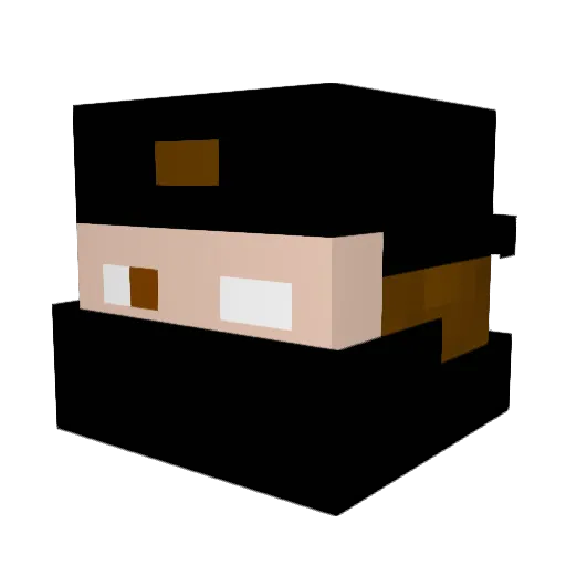 LuddeBudde Minecraft avatar head, 3D render