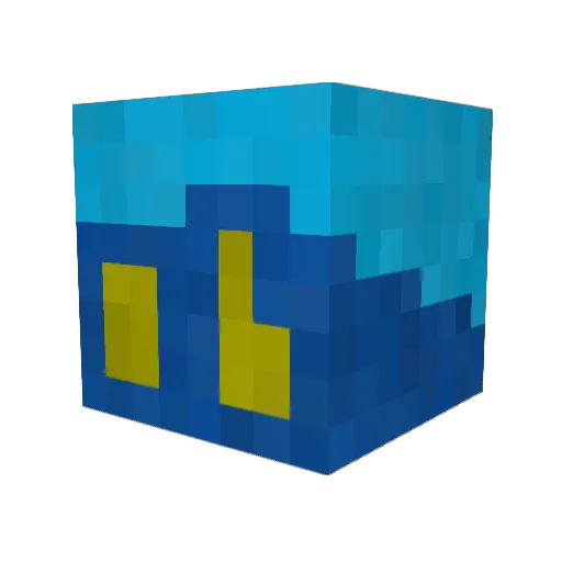 LuddeDIF Minecraft avatar head, 3D render