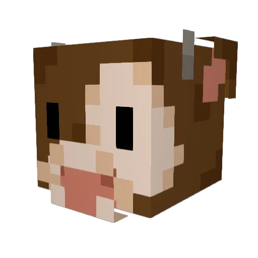 LuddeLudenben Minecraft avatar head, 3D render