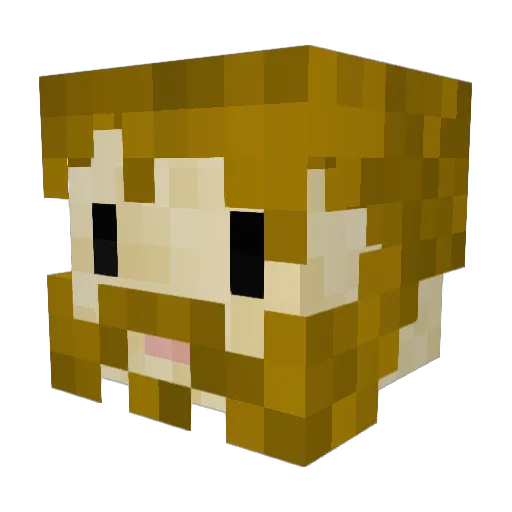 LuddeTopp Minecraft avatar head, 3D render