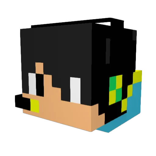 Ludde_mor Minecraft avatar head, 3D render