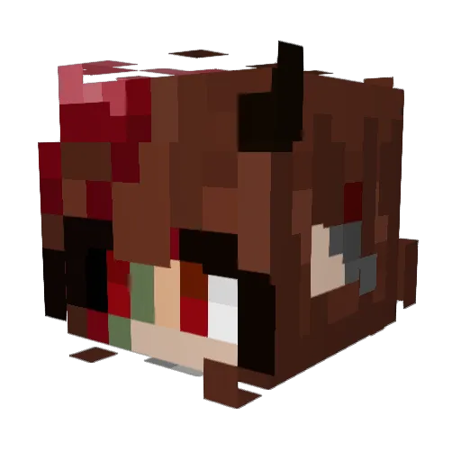 Ludemons Minecraft avatar head, 3D render