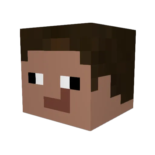 Ludenweich Minecraft avatar head, 3D render