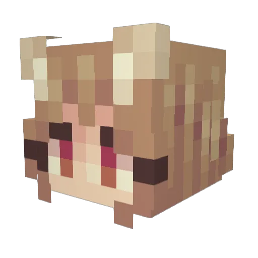 LudiJ Minecraft avatar head, 3D render
