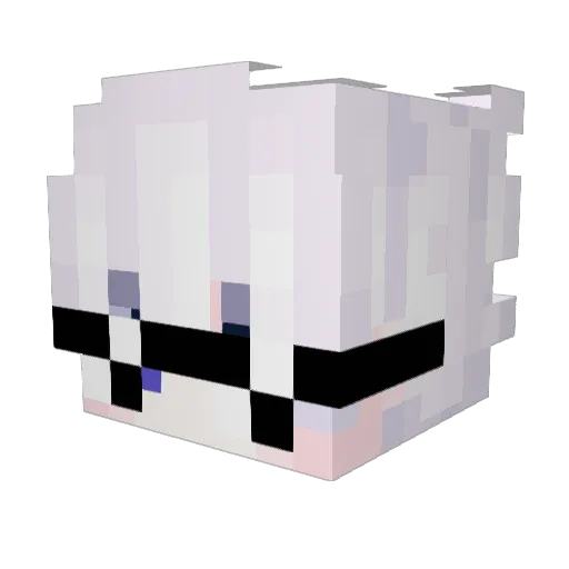 Ludisme Minecraft avatar head, 3D render