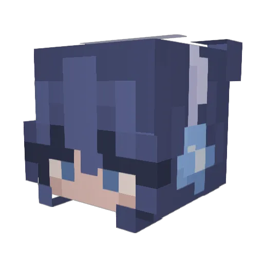 Ludmely Minecraft avatar head, 3D render
