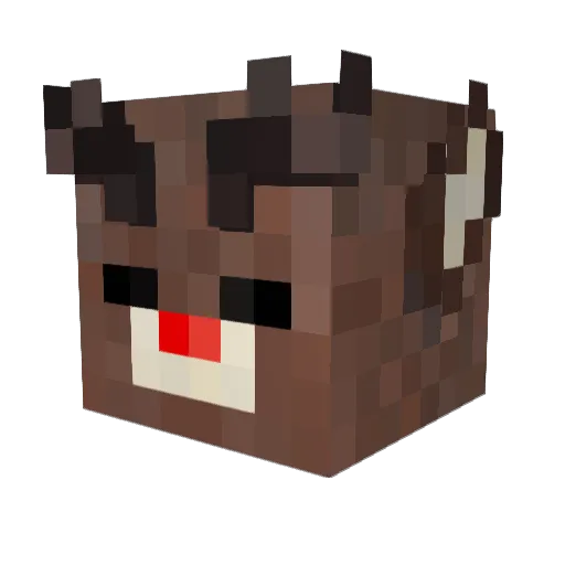 LudoCast Minecraft avatar head, 3D render