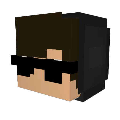 LudoKing974 Minecraft avatar head, 3D render