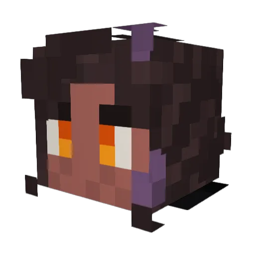 Ludorian Minecraft avatar head, 3D render
