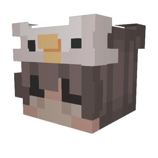 Ludoyou Minecraft avatar head, 3D render