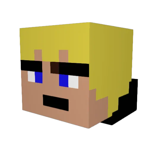 Ludwant Minecraft avatar head, 3D render