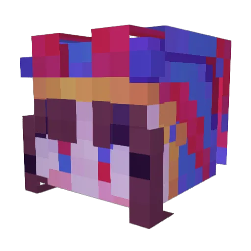 Ludxmxde Minecraft avatar head, 3D render