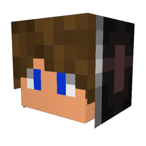 Lueberr Minecraft avatar head, 3D render