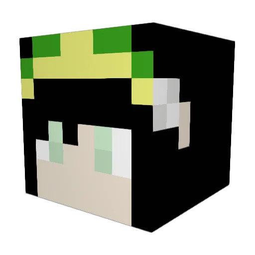Lueeeee Minecraft avatar head, 3D render