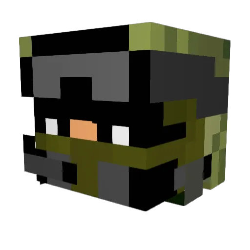 Luekk Minecraft avatar head, 3D render