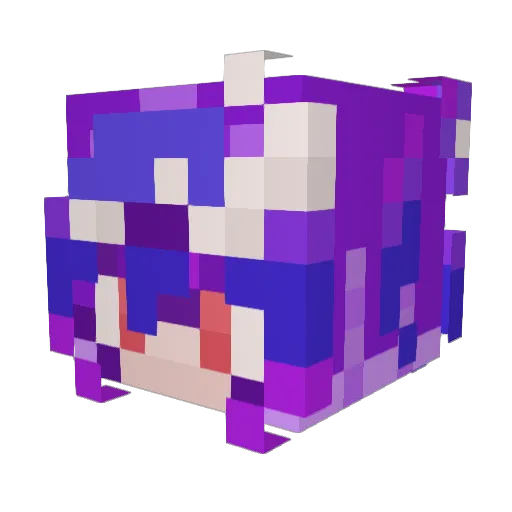 Luelia Minecraft avatar head, 3D render