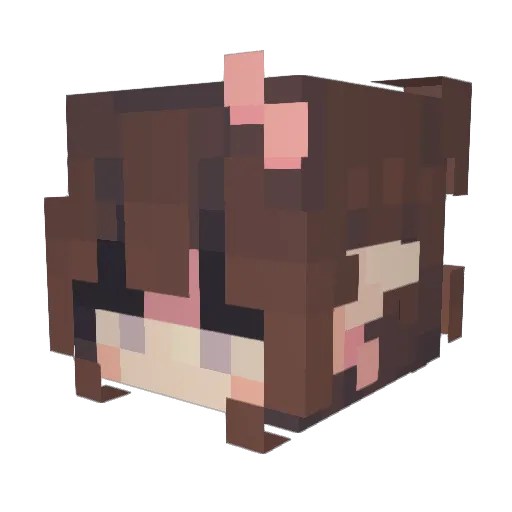 Luellior Minecraft avatar head, 3D render