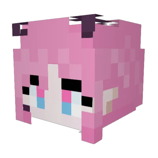 LuenLaFurie Minecraft avatar head, 3D render