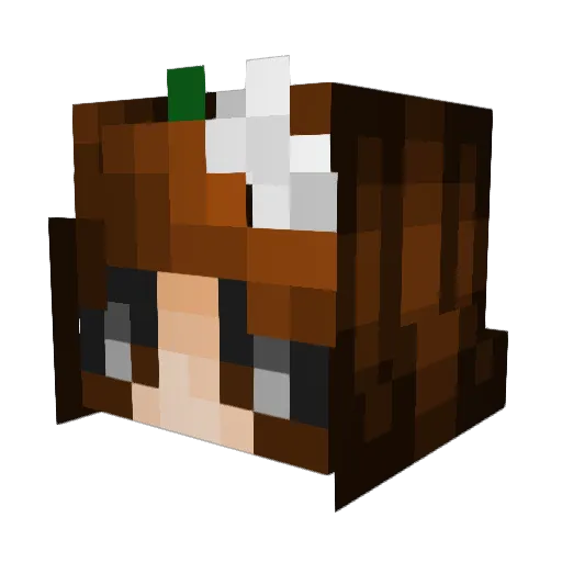Luenk Minecraft avatar head, 3D render