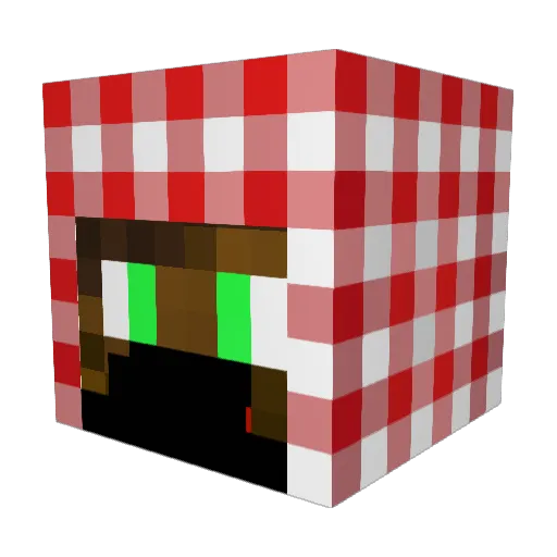 Luenox Minecraft avatar head, 3D render