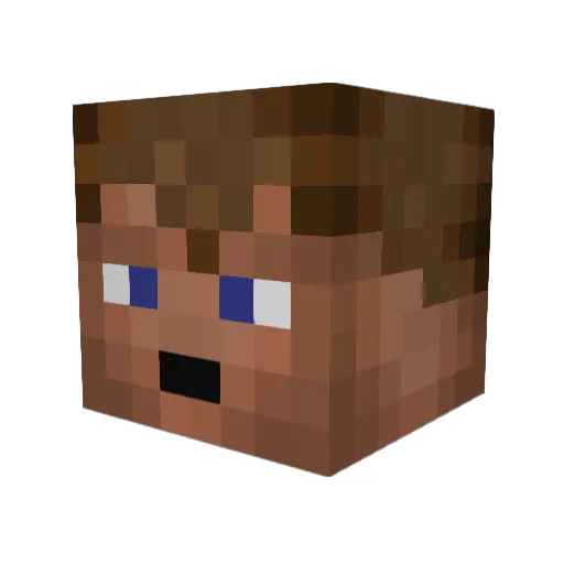 Lufayy Minecraft avatar head, 3D render