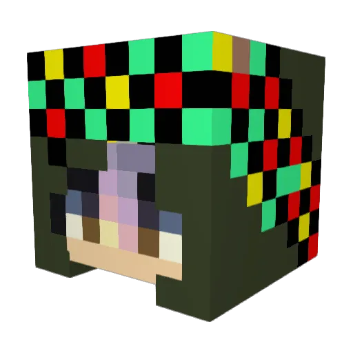 Luferm Minecraft avatar head, 3D render