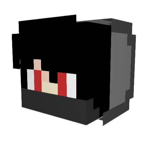 Lufesto Minecraft avatar head, 3D render