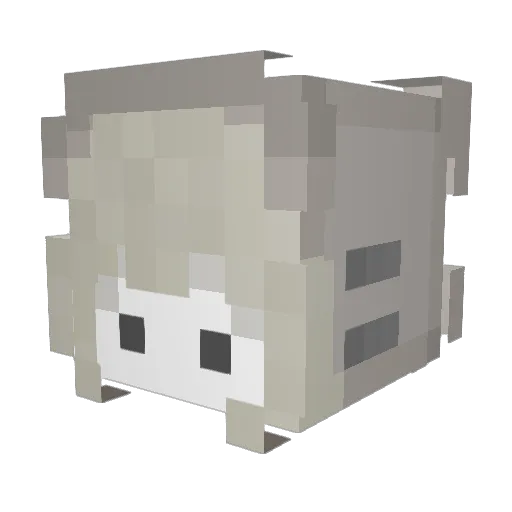 Luffiy Minecraft avatar head, 3D render
