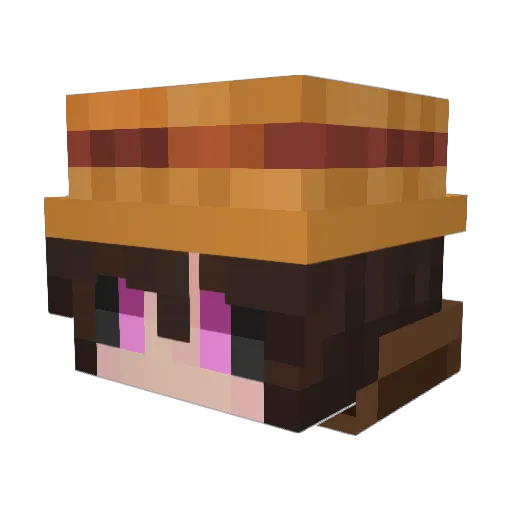 Lufflin_ Minecraft avatar head, 3D render
