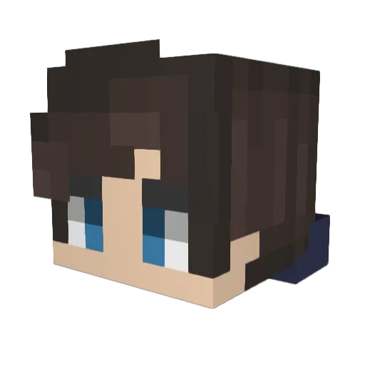 Luffy1130 Minecraft avatar head, 3D render