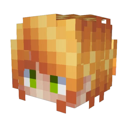 Luffy12346 Minecraft avatar head, 3D render