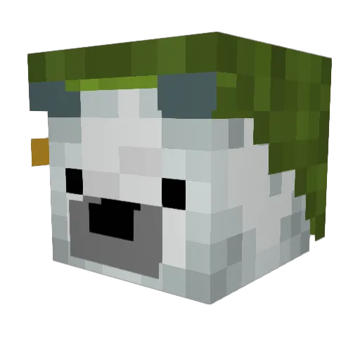 Luffy1527 Minecraft avatar head, 3D render