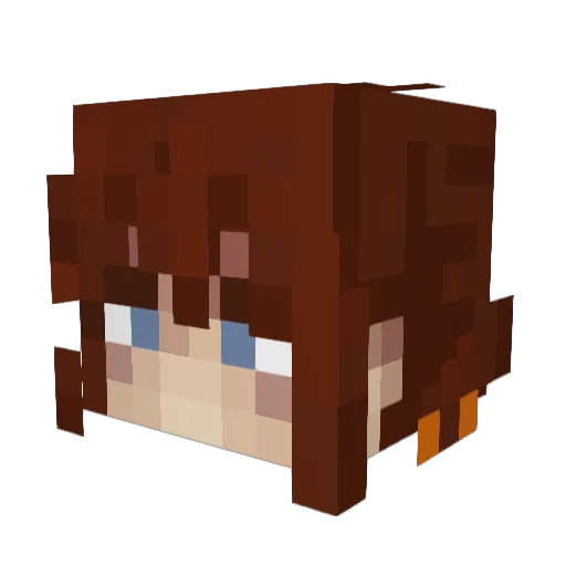 LuffySword324 Minecraft avatar head, 3D render
