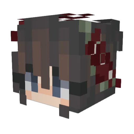 Luffy_23n Minecraft avatar head, 3D render