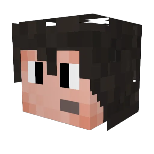 Luffy_KoP Minecraft avatar head, 3D render