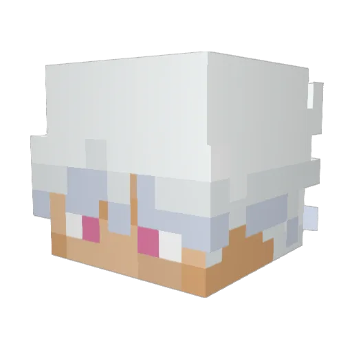 Luffy_LL Minecraft avatar head, 3D render