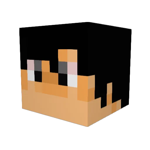 Luffy_Sensei Minecraft avatar head, 3D render