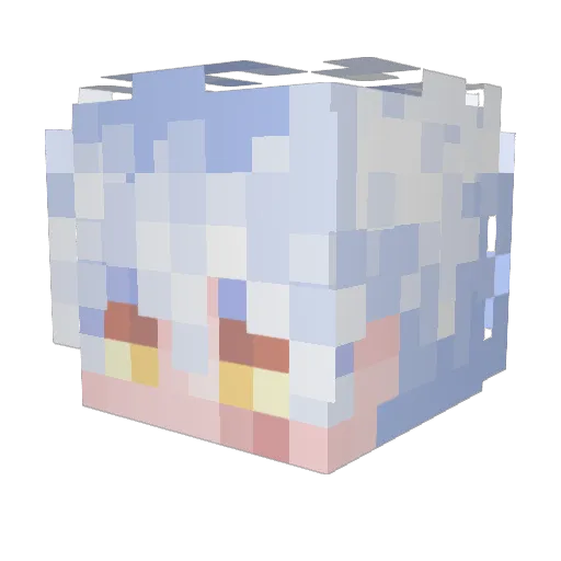 Luffyking2009 Minecraft avatar head, 3D render
