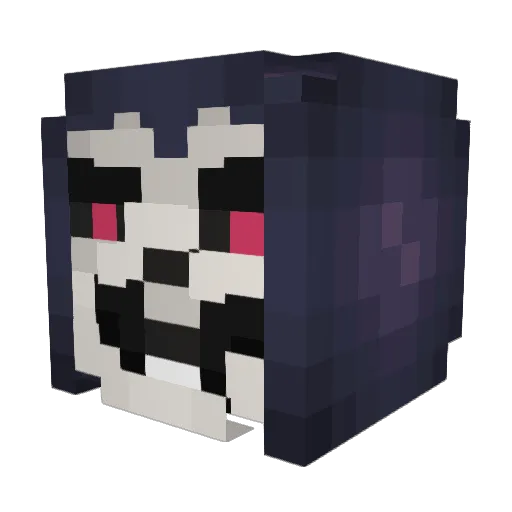 Lufian Minecraft avatar head, 3D render