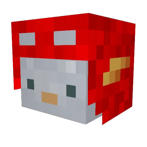 Luficia Minecraft avatar head, 3D render