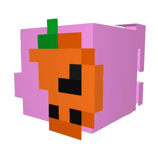 Luficius Minecraft avatar head, 3D render