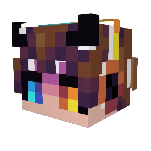 LufortGamer Minecraft avatar head, 3D render