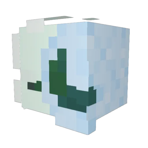 Lufory Minecraft avatar head, 3D render