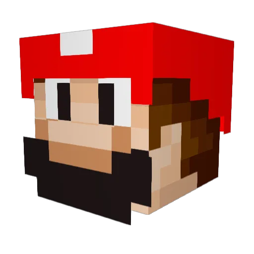 LuftWaffel161 Minecraft avatar head, 3D render