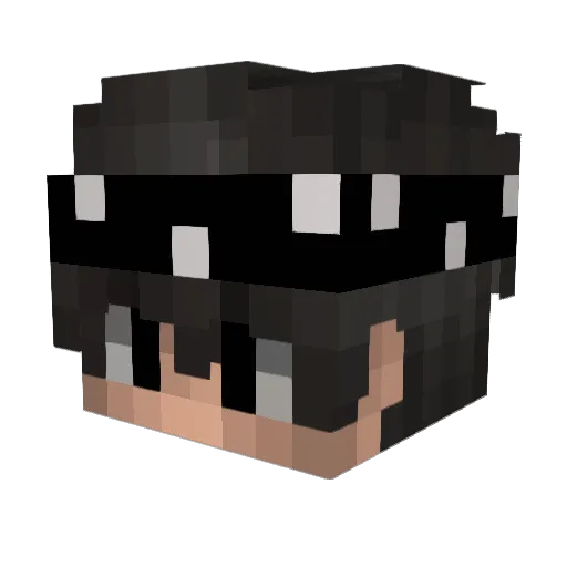 Luftii Minecraft avatar head, 3D render