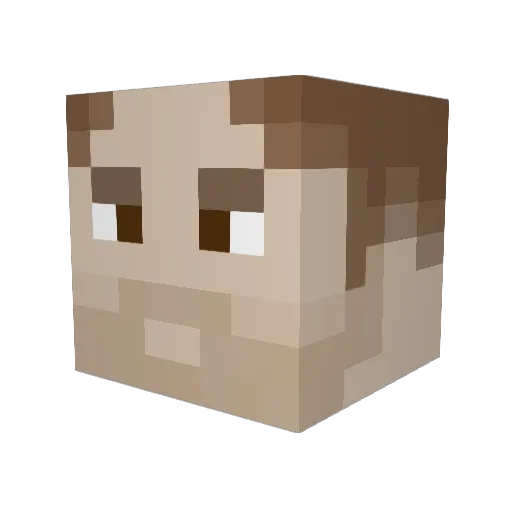 Luftjager Minecraft avatar head, 3D render