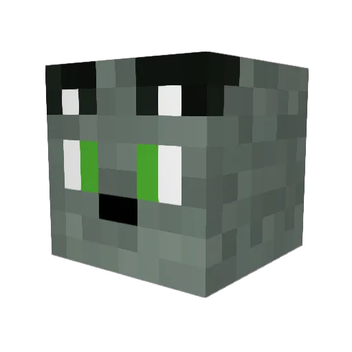 Lufu_Medicfur Minecraft avatar head, 3D render